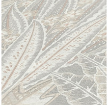 Tapete mit Feder- und Pflanzenmuster
