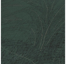 Detailansicht einer dunkelgrünen Tapete mit Muster