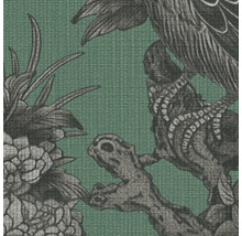 Papier peint avec motif d''oiseau et de fleurs