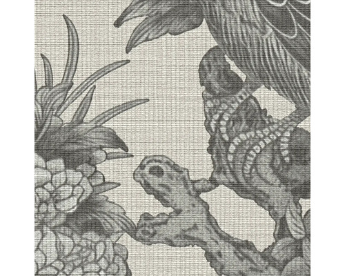 Gros plan d''un papier peint avec motif d''oiseau et d''ananas