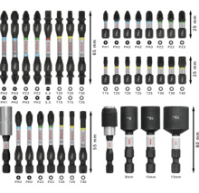 Bosch Schrauberbit Set mit verschiedenen Größen und Typen