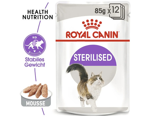 Royal Canin Sterilised nourriture pour chat mousse, paquet de 12