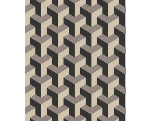 Papier peint avec motif géométrique en 3D