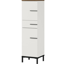 Weisser Bad-Hochschrank mit Schubladen und Ablagefächern