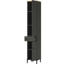 Hoher Badezimmerschrank mit Schublade, Tür und Regalböden