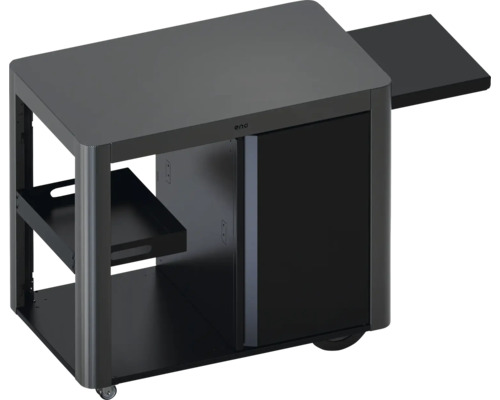 Chariot pour barbecue avec étagères et roulettes