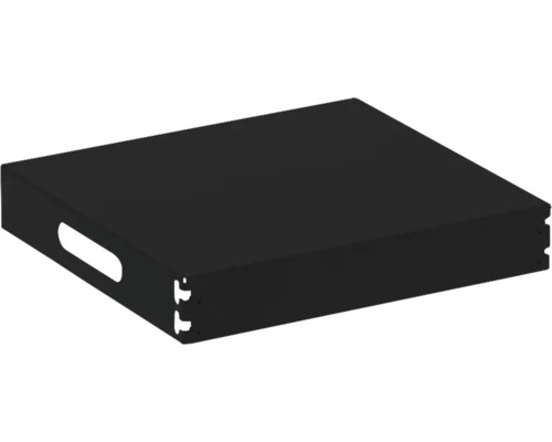 Boîte à outils noire avec poignée