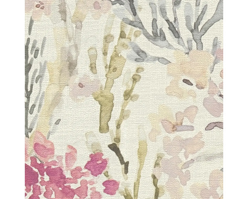 Papier peint avec motif de fleurs et de branches