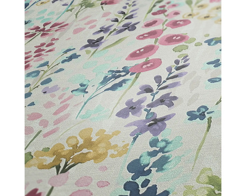 Papier peint à motif floral