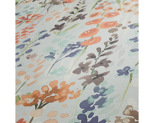 Gros plan d''un papier peint à motif floral