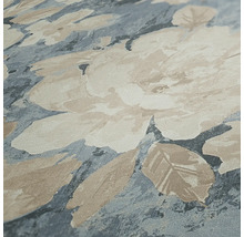 Gros plan d''un papier peint texturé avec un motif floral