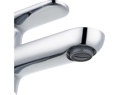 Robinet chromé avec fonction d''économie d''eau