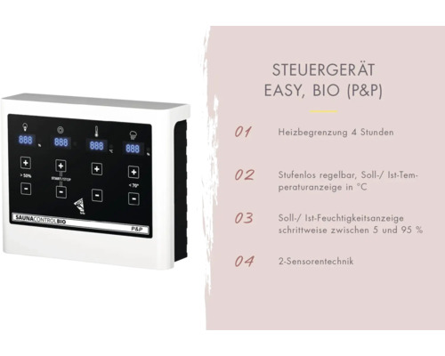 Saunasteuergerät Easy Bio zur Temperaturregelung
