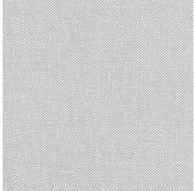 Nahaufnahme eines grauen Stoffes mit feiner Webstruktur