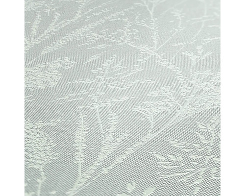 Nahaufnahme einer weißen Tapete mit Pflanzenmuster