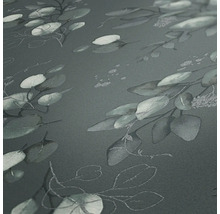 Nahaufnahme einer Tapete mit Eukalyptusmuster