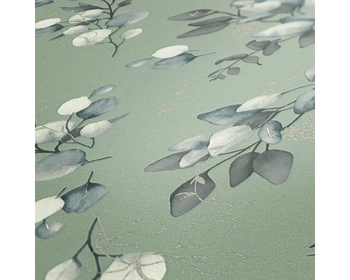 Tapete mit Eukalyptuszweigen-Motiv