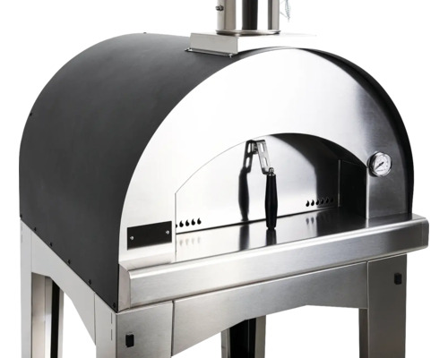 Edelstahl Pizzaofen mit Thermometer