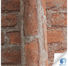 Papier peint avec motif de brique et symbole de la technologie Aqua Grip