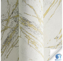 Papier peint aspect marbre avec des accents dorés