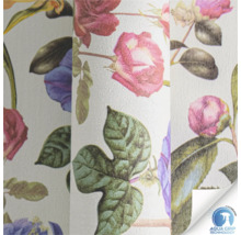 Rouleau de papier peint à motif floral et technologie Aqua Grip