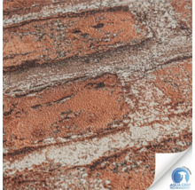 Gros plan d''un papier peint avec un motif de brique et le sceau Aqua Grip Technology