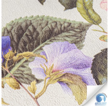 Gros plan d''un papier peint à motifs floraux avec la technologie Aqua Grip.