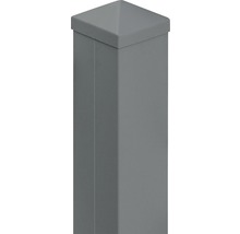 Poteau de clôture en plastique avec couvercle carré