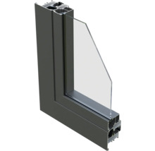 Profilé de fenêtre avec verre isolant en coupe transversale
