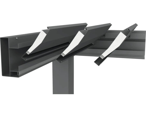 Vue détaillée d''une pergola à lamelles