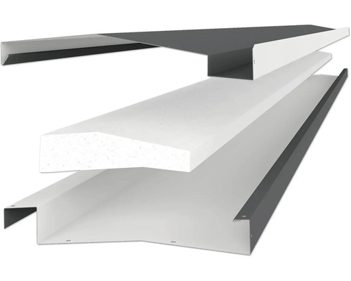 Système de profilé de bord de toit avec isolation en détail