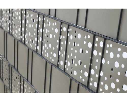 Clôture décorative brise-vue avec motif perforé