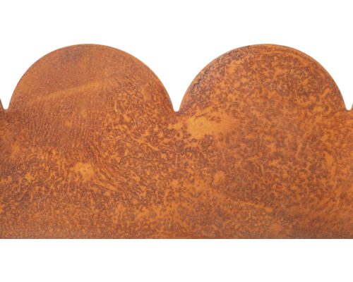 Gartenzaun aus Metall mit Rasenkante