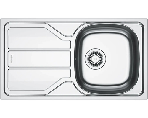 Edelstahlspüle mit Abtropffläche und Becken