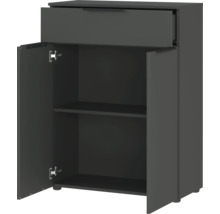 Sideboard mit Schublade und zwei offenen Türen