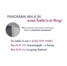 Panorama Walk-In Hinweis zur Montage