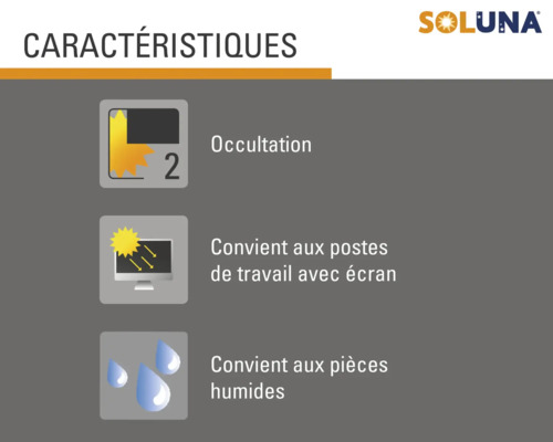 Caractéristiques: Occultation, convient aux postes de travail avec écran, convient aux pièces humides