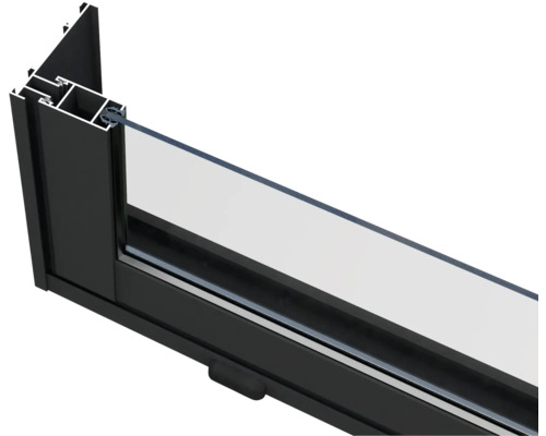 Vue détaillée d''un cadre de fenêtre en aluminium