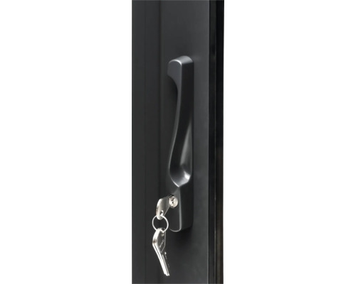 Garniture de porte avec clé dans la serrure