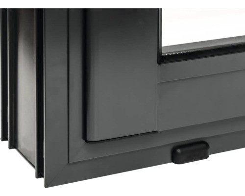 Vue détaillée d''une fenêtre en aluminium