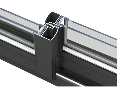 Detailansicht eines Fensterprofils mit Glas