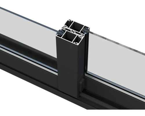 Gros plan d''un profilé de fenêtre en aluminium avec vitrage
