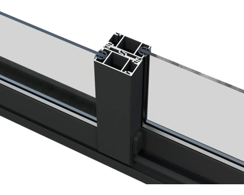 Vue détaillée d''un cadre de fenêtre en aluminium
