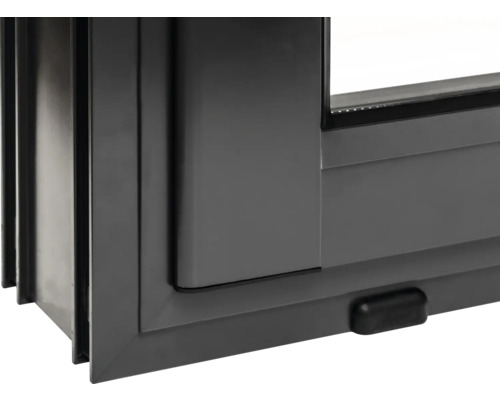 Gros plan d''une baie vitrée coulissante en aluminium