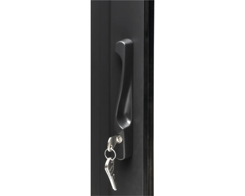 Poignée de porte avec clé dans la serrure