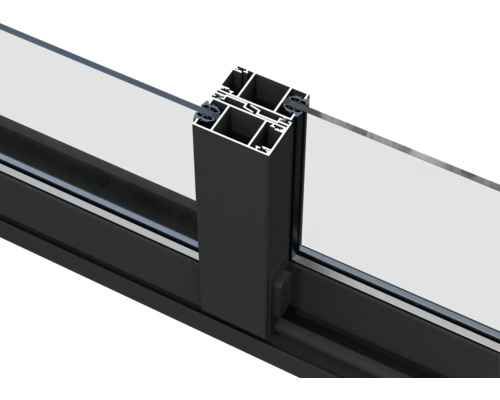 Vue détaillée d''un cadre de fenêtre avec insert en verre