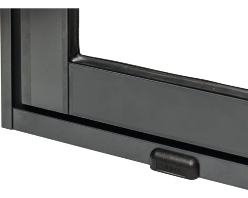 Vue détaillée d''un cadre de fenêtre noir