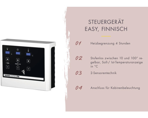 Saunasteuerung für finnische Sauna