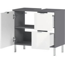 Meuble sous-vasque avec une porte et deux tiroirs