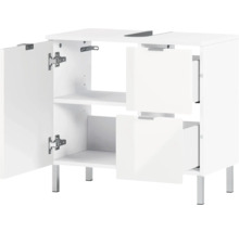 Meuble sous-lavabo blanc avec porte et tiroirs